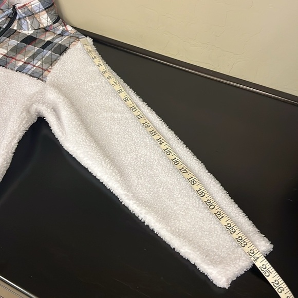 Vera Bradley Teddy Fleece Half-Zip Pullover quilted tartan detail mockneck L - Picture 5 of 12